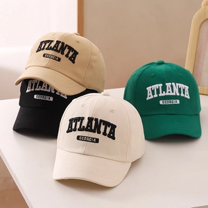 Kids vintage cotton baseball cap with Atlanta embroidery in four classic colors