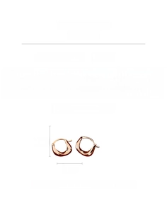 Detail of 18K gold plated oval textured hoop earrings with dimensions and weight info