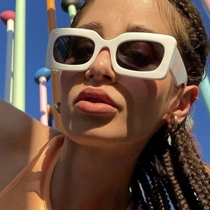 Rectangular Square Sunglasses Small Frame Plastic UV Protection Y2K Retro Fashion Streetwear For Women Men