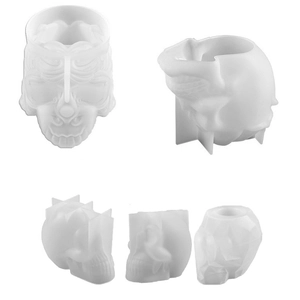 Stampi in silicone a teschio per candele profumate fai-da-te e artigianato in resina