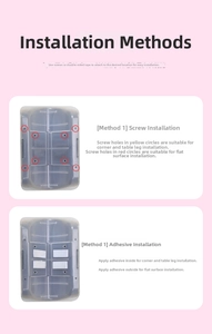Guide for wall corner cat self groomer installation using screws or adhesive strips