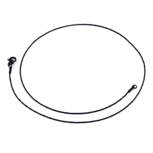 Minimalist 1mm black stainless steel snake chain necklace with lobster clasp
