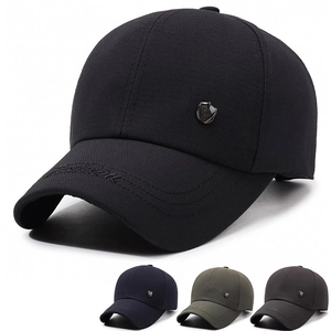 Berretto Da Baseball Uomo Donna Poliestere Cotone Traspirante Esterno Protezione Solare Regolabile Fashion Ricamo Distintivo Metallo Cappello