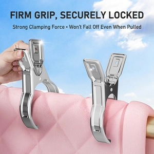Large windproof stainless steel clothes pegs for drying heavy quilts and blankets