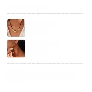 Detailed size and material specifications for necklace and earrings jewelry set