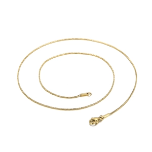 Elegant gold stainless steel snake chain necklace for women featuring a lobster clasp closure