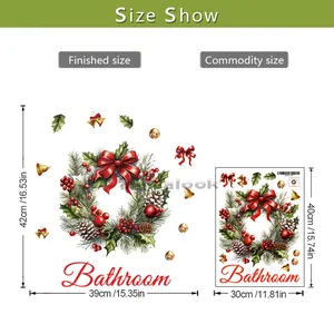 Größentabelle für Weihnachts-Wandaufkleber mit 42x39cm Endmaßen für Türen
