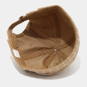 Bonnet miki rétro en coton avec boucle métallique réglable et couture à six panneaux