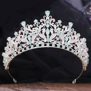 Baroque Luxury Bridal Crown Tiara For Women Vintage Alloy Rhinestone Crystal Wedding Headpiece Accessories
