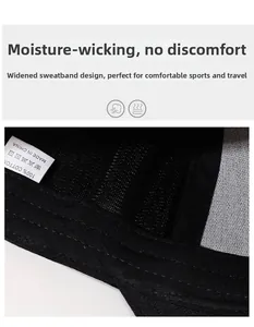 Detail view of the widened breathable sweatband and cotton interior of the baseball cap