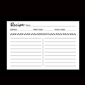 Fiches de Recettes en Papier Kraft Double Face Illustration Florale Mason Jar Fiches pour Cuisine Cuisine Maison Papeterie Organiseurs