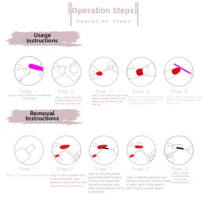 Step-by-step application and removal guide for short ballerina press-on nails