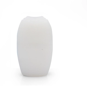 Macro detail of a white silicone ice roller mold for facial lifting and tightening