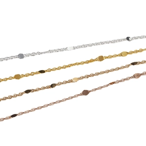 Catene con nappe in argento, oro e oro rosa per materiale per la creazione di gioielli