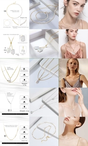 Detailed size chart and specifications for natural freshwater pearl necklaces