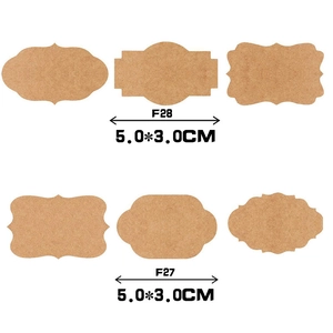 Irregular kraft paper writable stickers for labeling with vintage contour designs