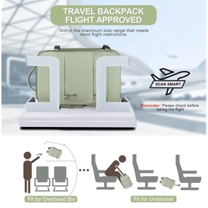 Mochila de viaje aprobada para vuelos para compartimentos superiores y bajo el asiento