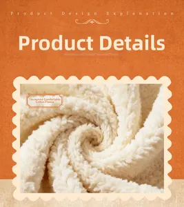 Detail view of the thickened soft fleece fabric showing its plush and warm texture