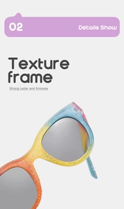 Detailed macro view of rainbow glitter round frames with high luster and firm texture