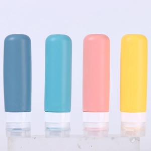 Silicone Travel Refillable Bottles Squeezable Leak Proof Toiletries Container For Shampoo Lotion Cream