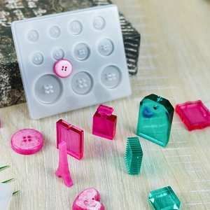 Moule en silicone pour boutons en résine DIY avec formes de tour Eiffel pour bijoux