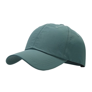 Teal waterproof quick-dry baseball cap with 6-panel design and breathable air holes
