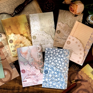 Vintage hollow lace decorative paper collection for journaling with 20 pieces set