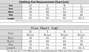 Tableau des tailles détaillé en cm pour robe courte moulante femme avec mesures de XS à L