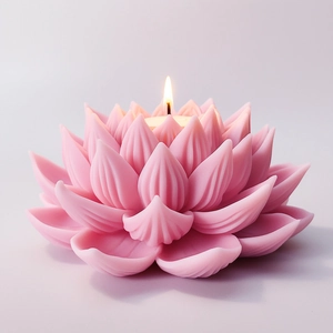 Lotus Flower Silicone Mold 3D Realistic Petal For DIY Aromatherapy Candle Making Plaster Casting Soap Crafting Tool