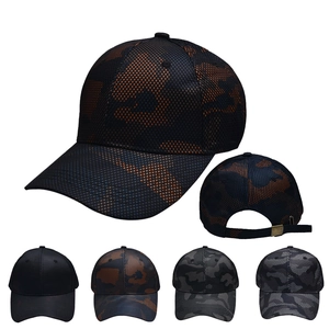 Outdoor tactical camouflage baseball caps in multiple colors with breathable mesh and metal buckle