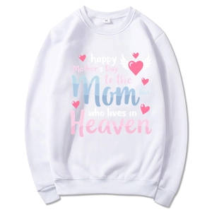 White Mama Est 2025 Coquette Hoodie with Happy Mother's Day Heaven message print