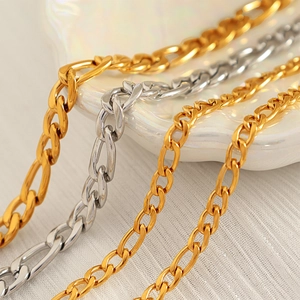 Titanium Steel Figaro Chain Bracelet For Women Men Gold Silver Plated Minimalist Cuban Link Bracelet Hip Hop Punk Jewelry
