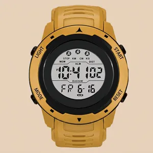 Men Outdoor Sports Digital Watch Electronic Pedometer Distance Tracking Alarm Calendar Backlight Plastic Resin Fashion