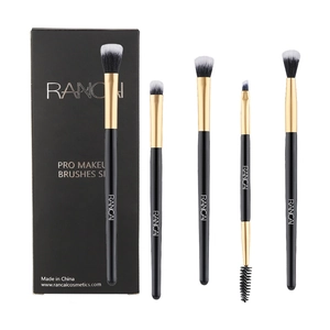 Professional Makeup Brushes Wood Handle Synthetic Fiber For Eye Shadow Eyebrow Eyelash Double Ended Portable Tool