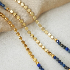Beaded Necklace Titanium Steel Copper Blue Apatite Natural Stone Choker Chic Fashion Jewelry For Women Elegant