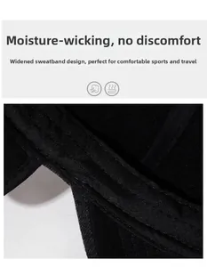 Close-up of a men's winter hat featuring a widened moisture-wicking inner sweatband