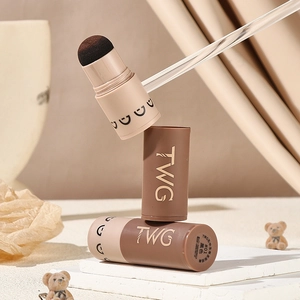Detail of TWG hairline shadow stick sponge tip and black powder for root touch-up