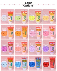 Grid view of 50ml imitation cream glue tubes in 16 colors for DIY phone cases