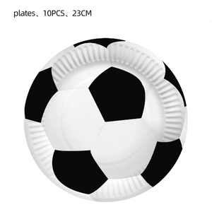 Soccer party paper plates 23cm set of 10 for sports themed birthday event decoration