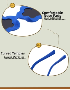 Detail showing comfortable nose pads and curved temple tips on blue flower sunglasses