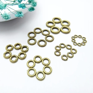Antique bronze hammered texture ring beads for DIY jewelry making and bracelet spacers