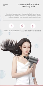 Détail du sèche-cheveux ionique avec poignée ergonomique et technologie soin des cheveux