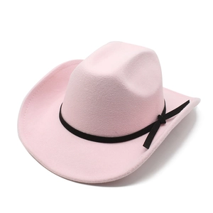 Chapeau De Cowboy Western En Feutre De Laine À Bord Large Protection Solaire Voyage Style Ethnique Mode Fedora Adulte