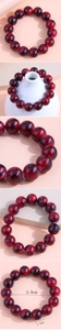 Detailed size map of round leopard print beads bracelet with 5cm inner diameter and 1.4cm beads