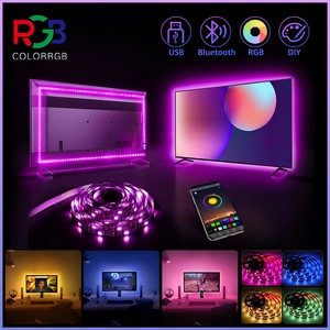 5050 RGB LED strip for TV backlight with USB port and Bluetooth APP control for DIY colors