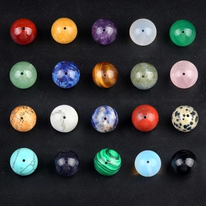 Variety of 12mm gemstone beads including red agate and amethyst for DIY jewelry