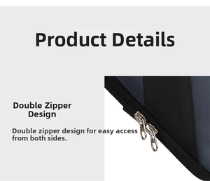 Detail view of smooth double metal zippers on durable outdoor sports phone arm bag
