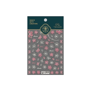 Adesivi per nail art fiori di ciliegio TS-3212 con petali rosa e disegni floreali