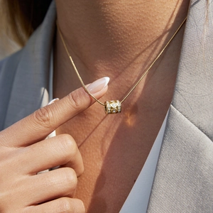 18K vergoldete Edelstahl Schlangenkette mit funkelndem Herz-Perlenanhänger für Damen