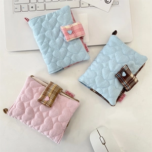 Couverture de Carnet en Tissu Matelassé Cœur Patchwork Carreaux Classeur 6 Anneaux pour Étudiants Journalisation Femme